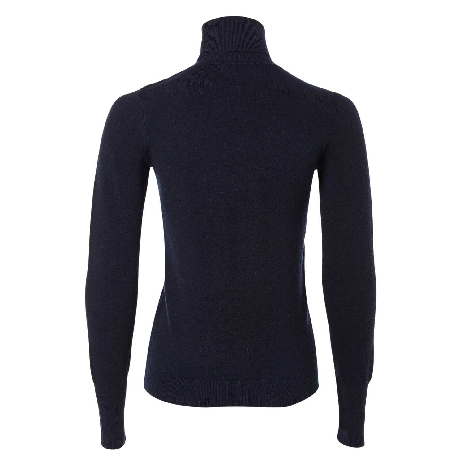 Buttoned Knit Roll Neck Ink Navy