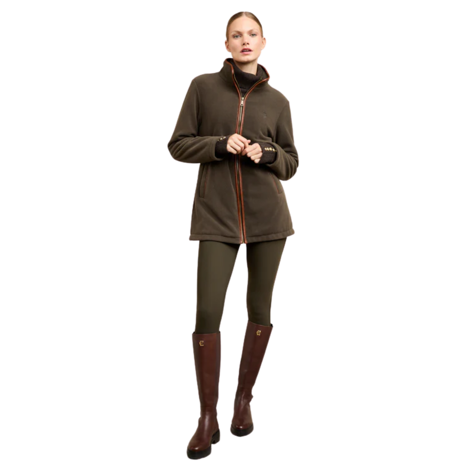 Country Longline Fleece Khaki