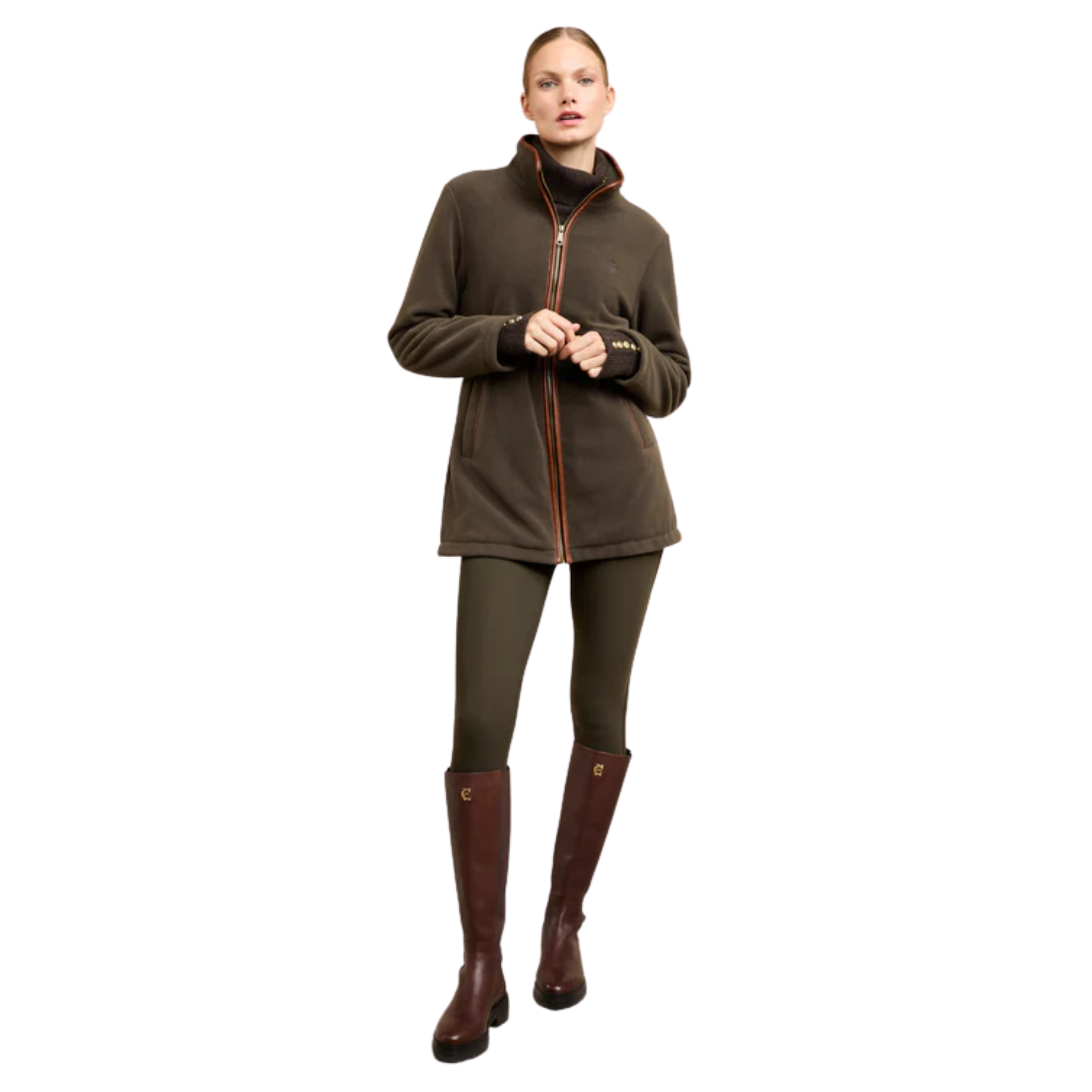 Country Longline Fleece Khaki