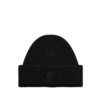 Classic Embroidered Beanie Black