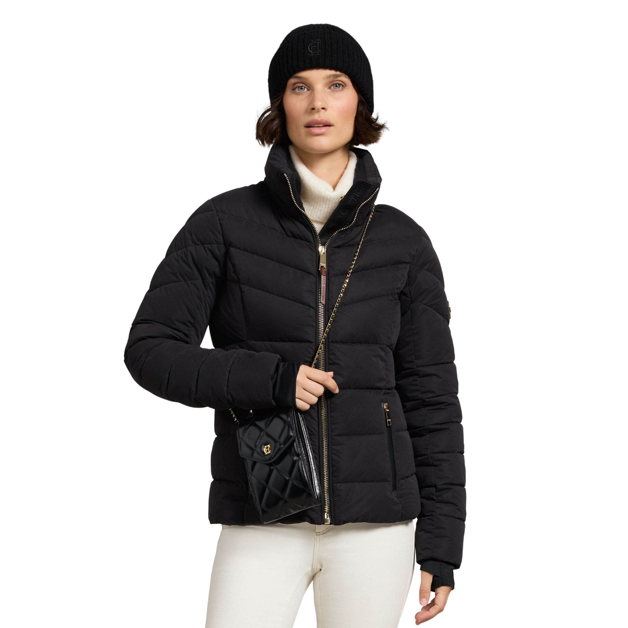 Classic Embroidered Beanie Black