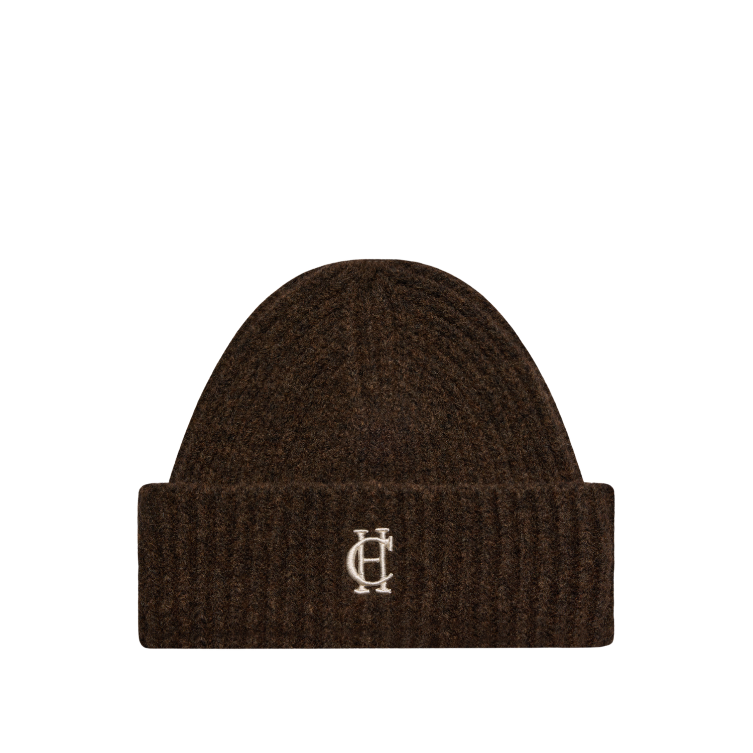 Classic Embroidered Beanie Chocolate