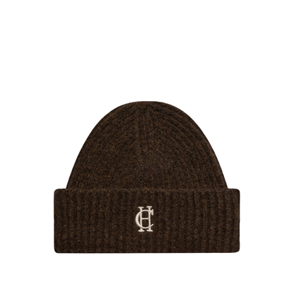 Classic Embroidered Beanie Chocolate