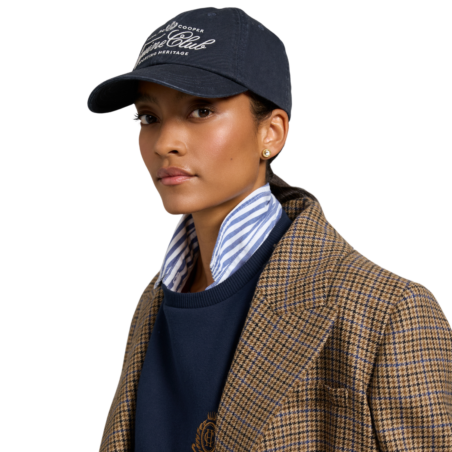 Equine Club Cap Ink Navy Ecru