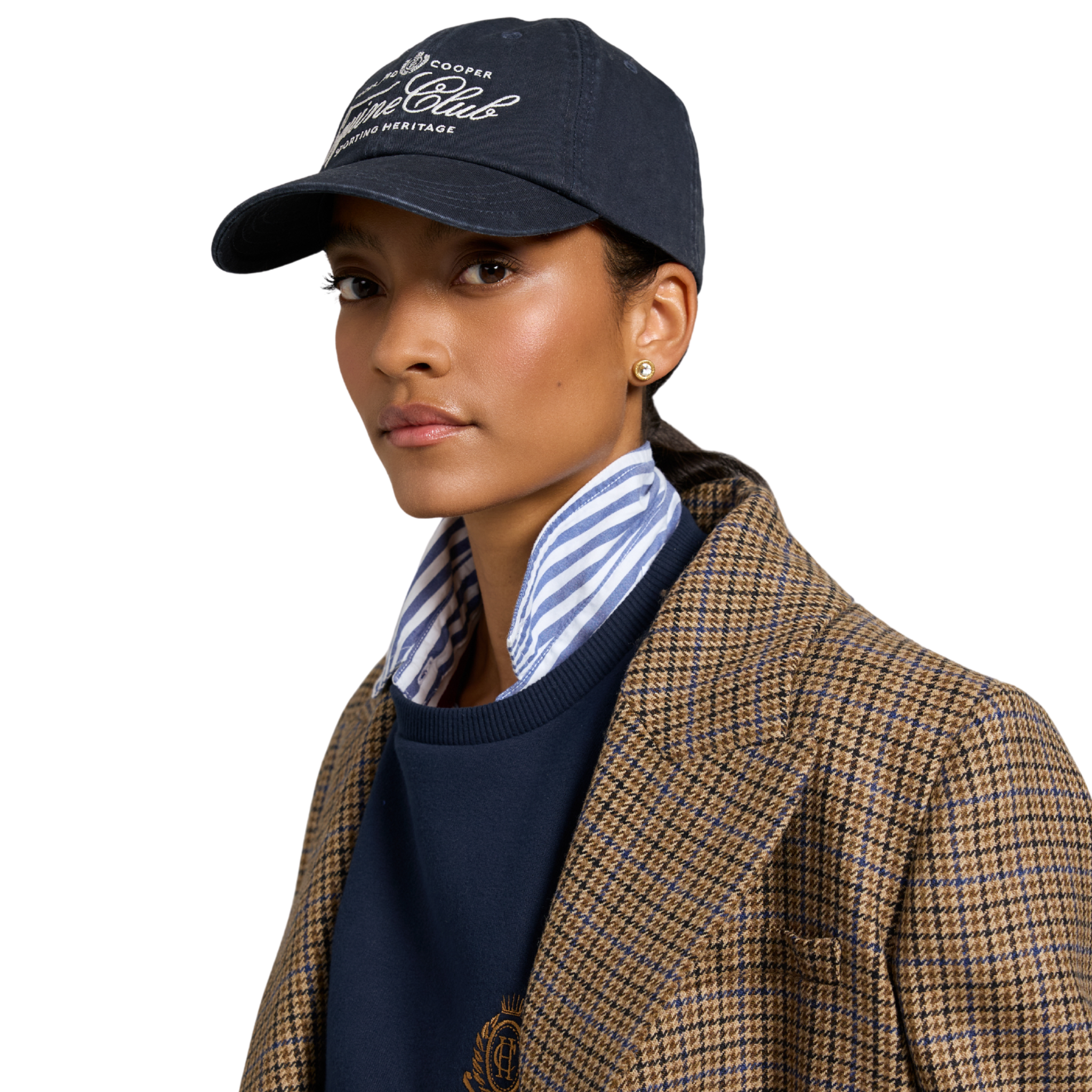 Equine Club Cap Ink Navy Ecru