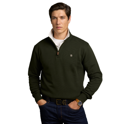 Classic Quarter Zip Sweat Racing Green