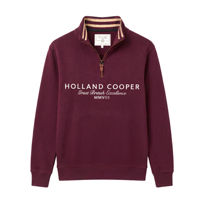 Heritage Quarter Zip Sweat Mulberry