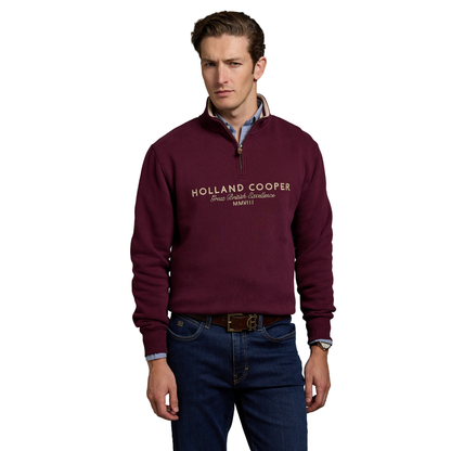 Heritage Quarter Zip Sweat Mulberry