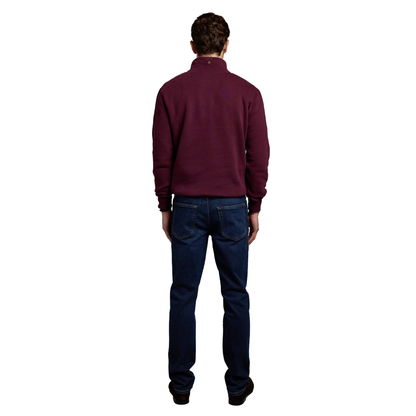 Heritage Quarter Zip Sweat Mulberry