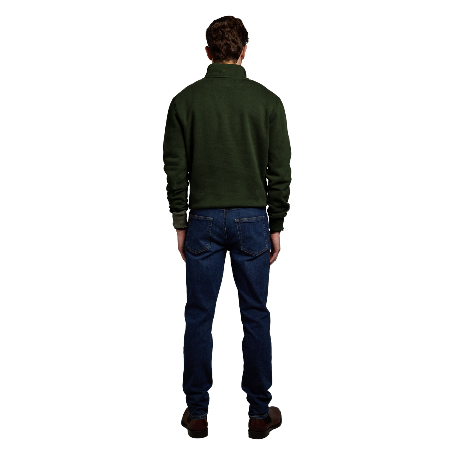 Heritage Quarter Zip Sweat Racing Green
