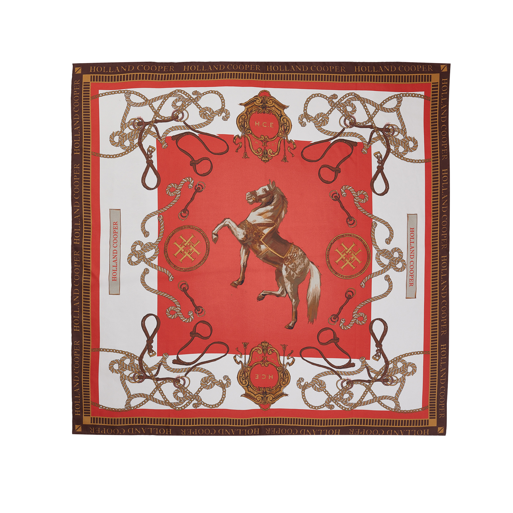Regal Horse Silk Scarf Sienna