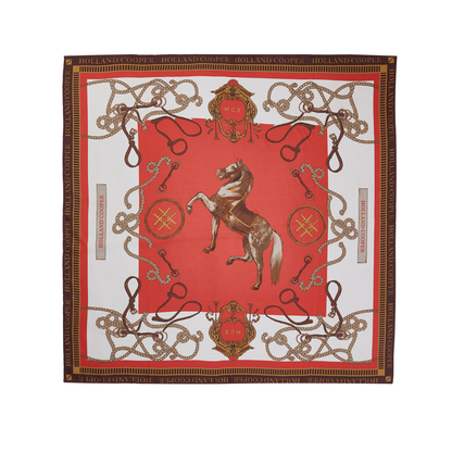 Regal Horse Silk Scarf Sienna