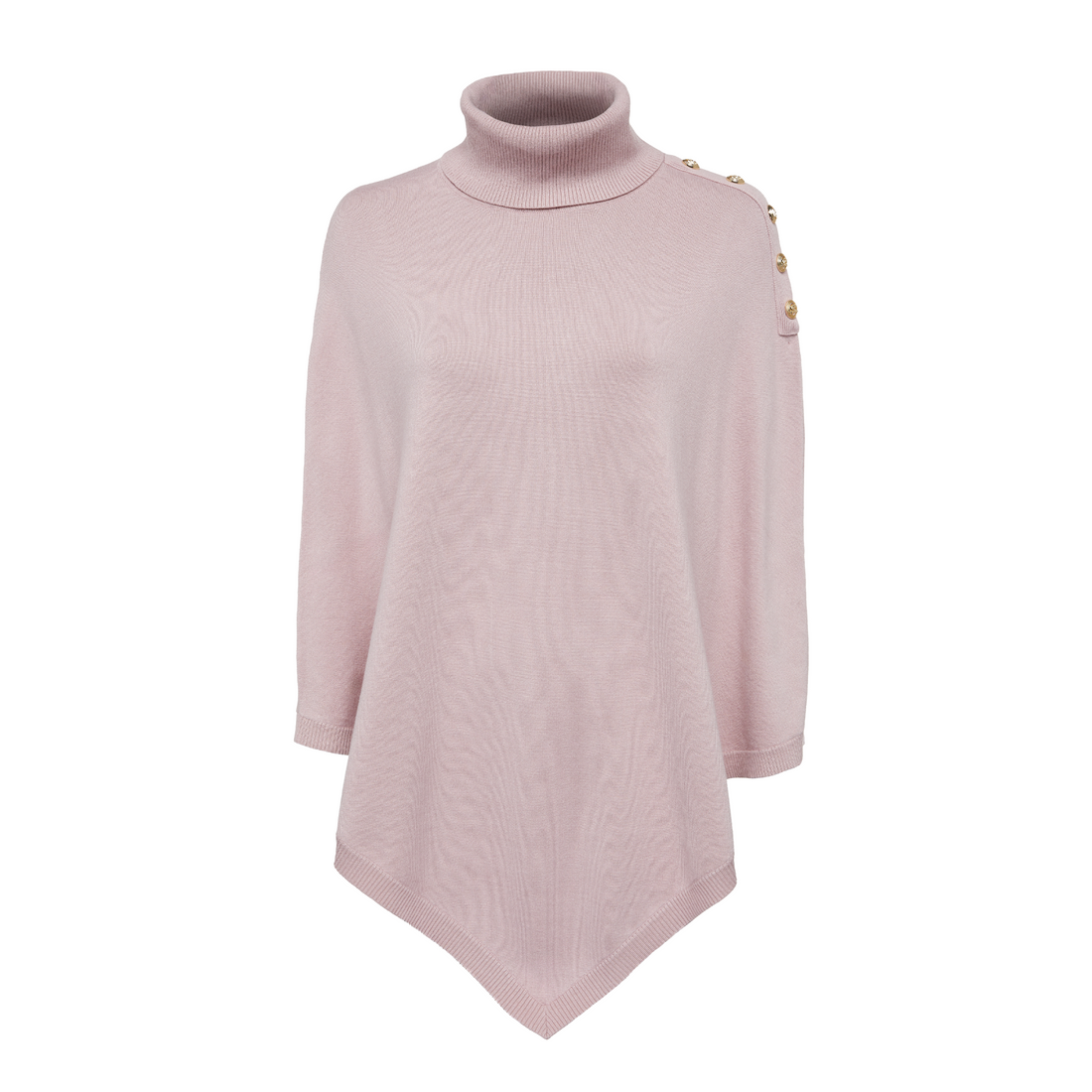 Roll Neck Cape Soft Pink