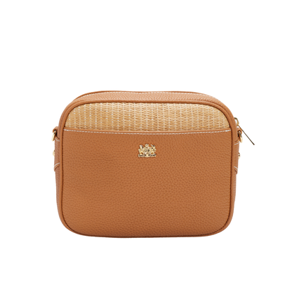Soho Camera Bag Tan Raffia