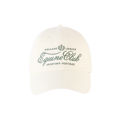 Equine Club Cap Racing Green Ecru