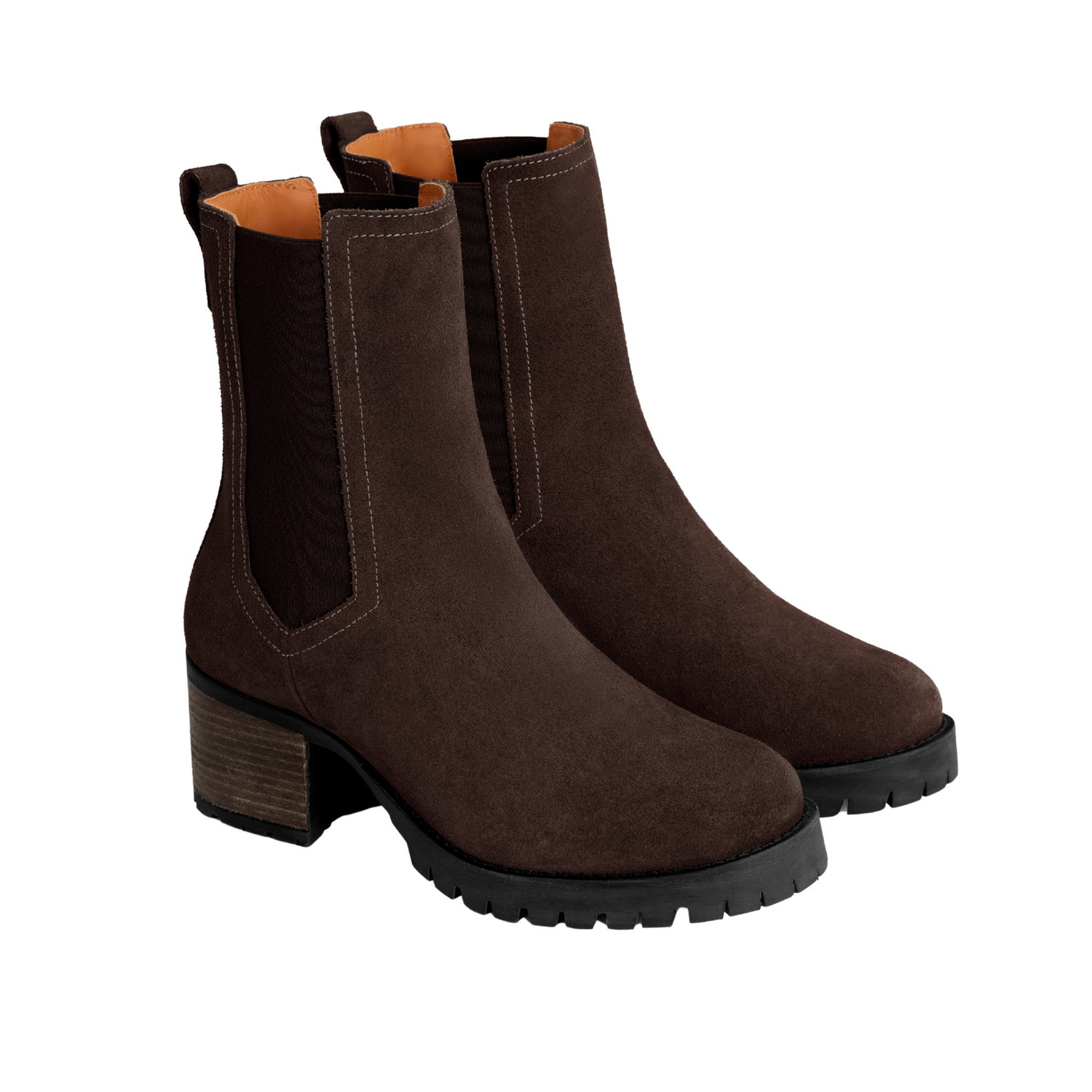 Heeled Boudica Chocolate Suede