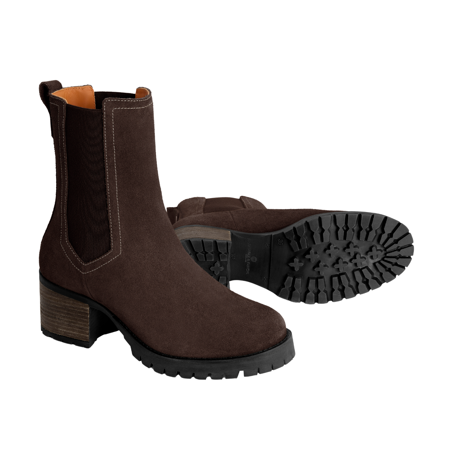 Heeled Boudica Chocolate Suede