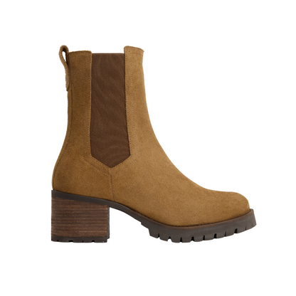 Heeled Boudica Tan Suede