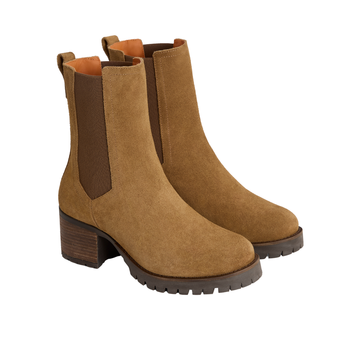 Heeled Boudica Tan Suede