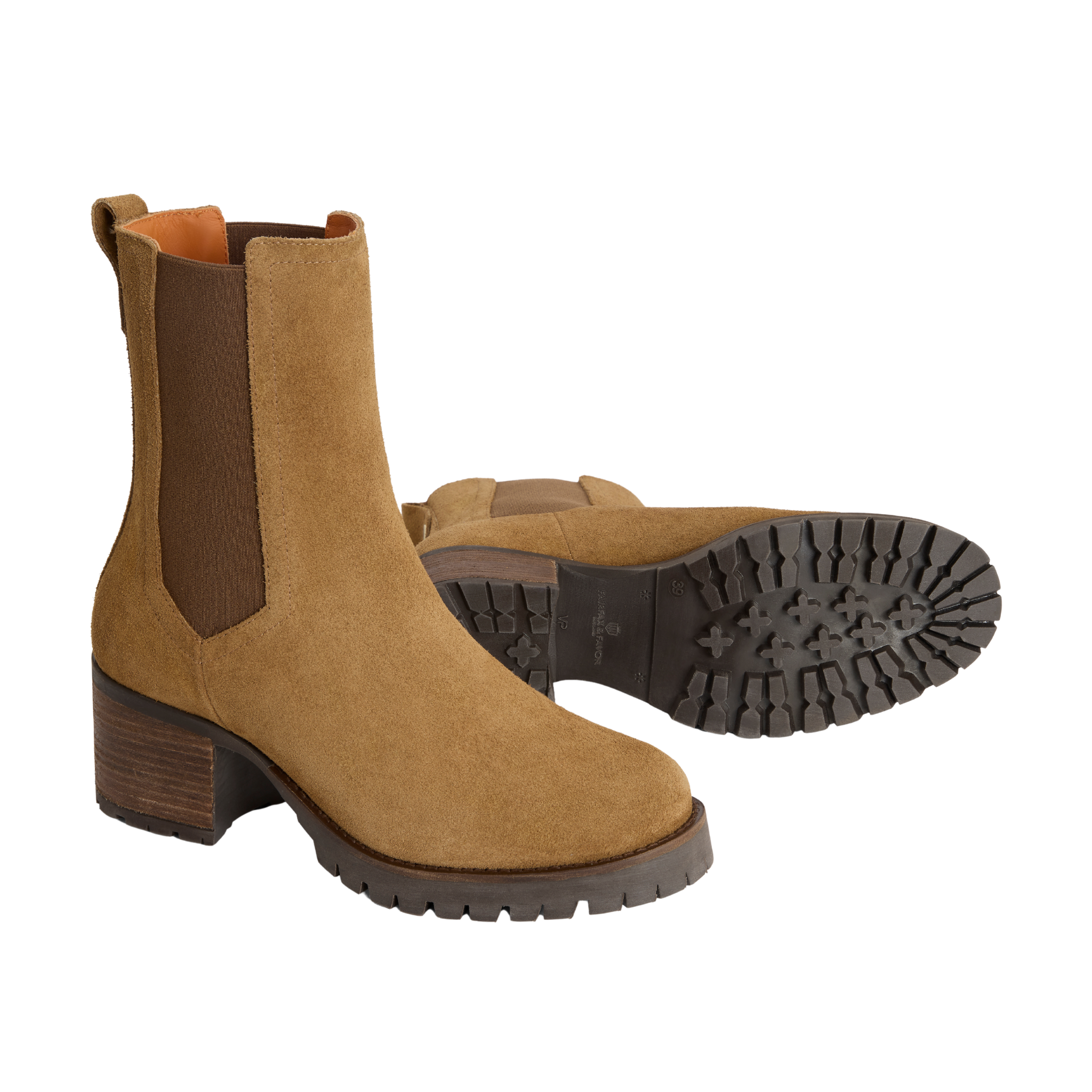 Heeled Boudica Tan Suede