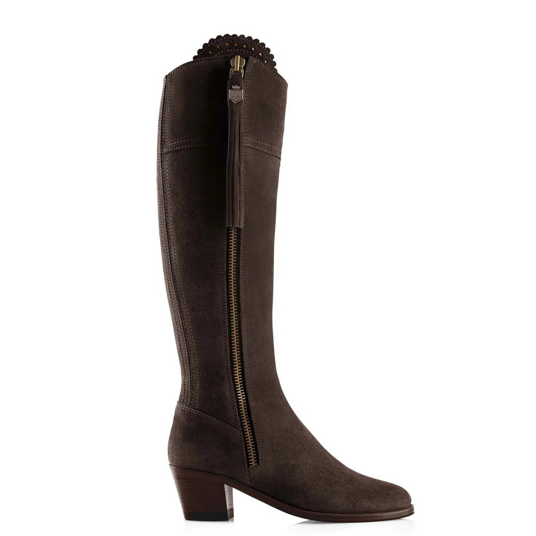 The Heeled Regina Sporting Fit Chocolate Suede