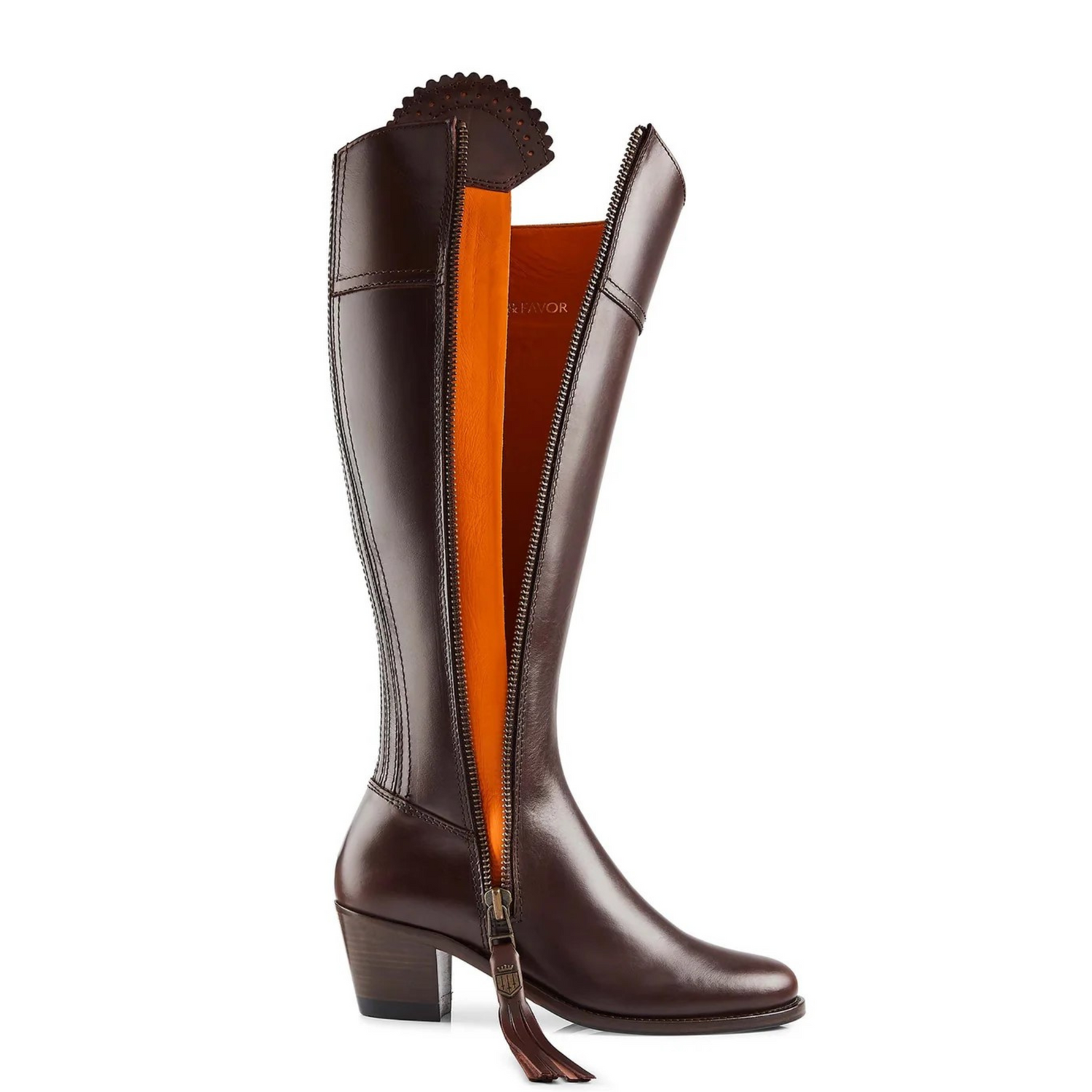 The Heeled Regina Sporting Fit Mahogany Leather