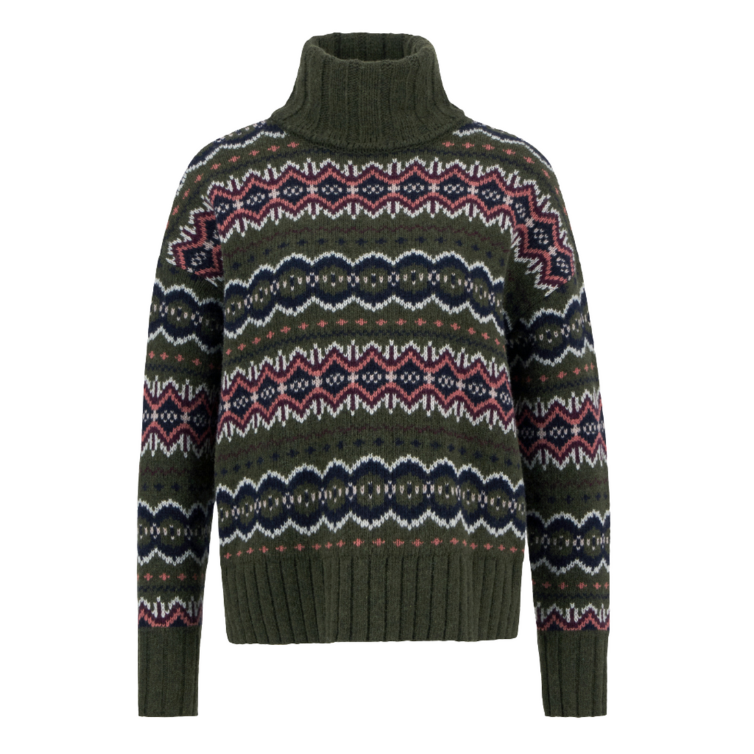 Helen Knitted Jumper Olive Multi