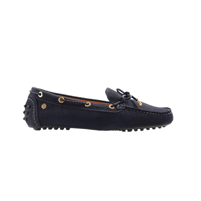 Henley Driving Shoe Navy Suede