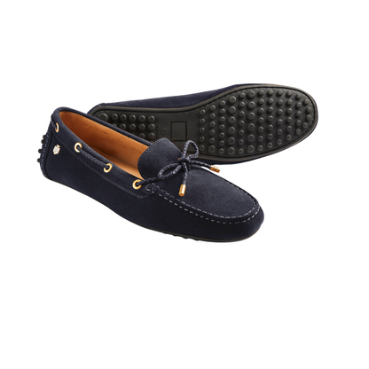 Henley Driving Shoe Navy Suede