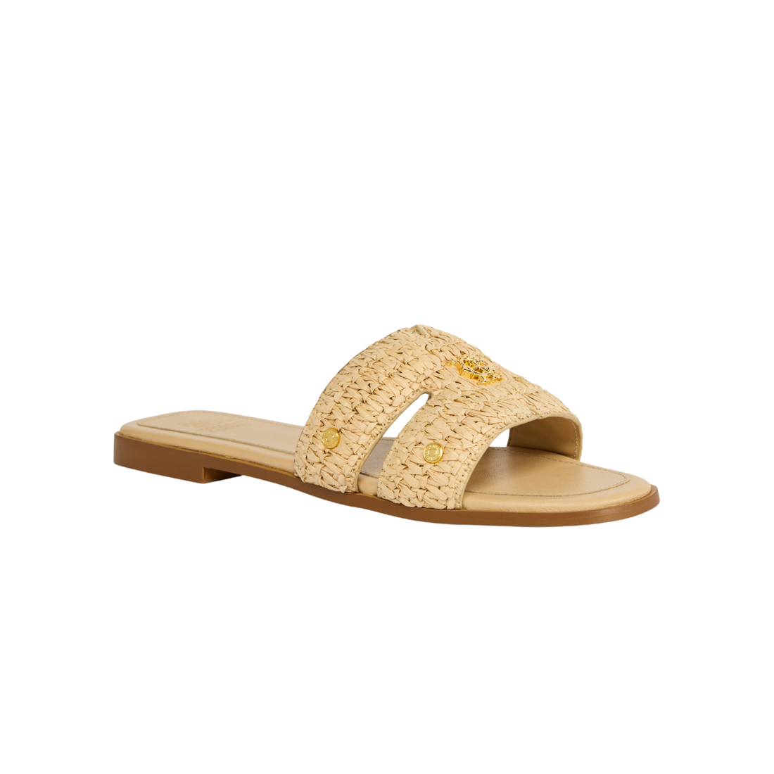 Heraldic Monogram Slides Natural Straw