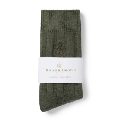 Hicks &amp; Brown Socks Olive Green