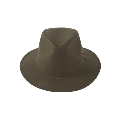 Darsham Wax Fedora Olive Green