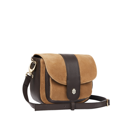 Highcliffe Saddle Bag Tan Suede