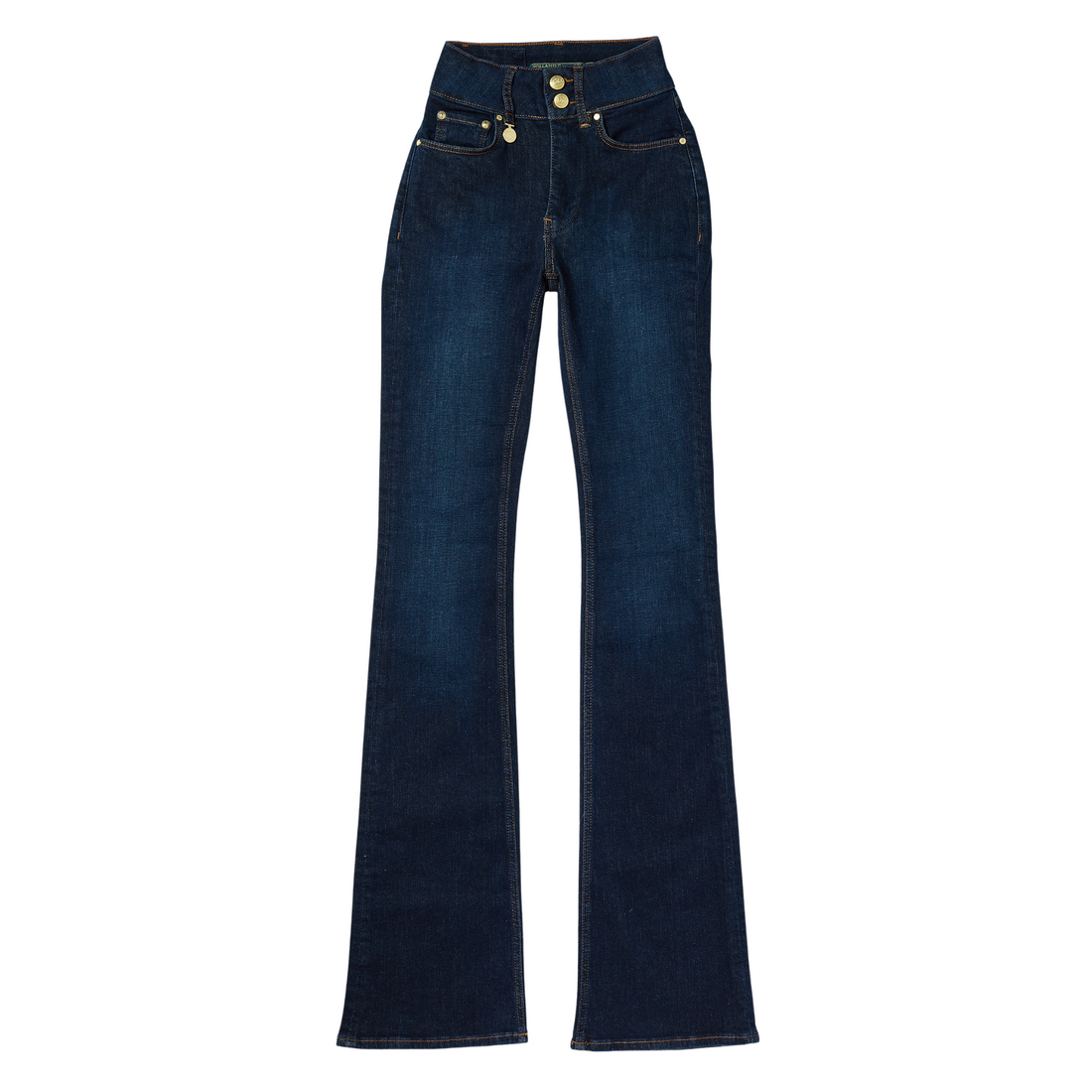 High Rise Flared Jean Deep Indigo Petite
