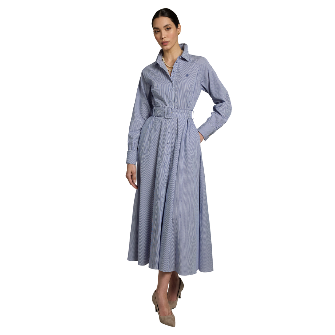 Aimee Dress Blue Stripe