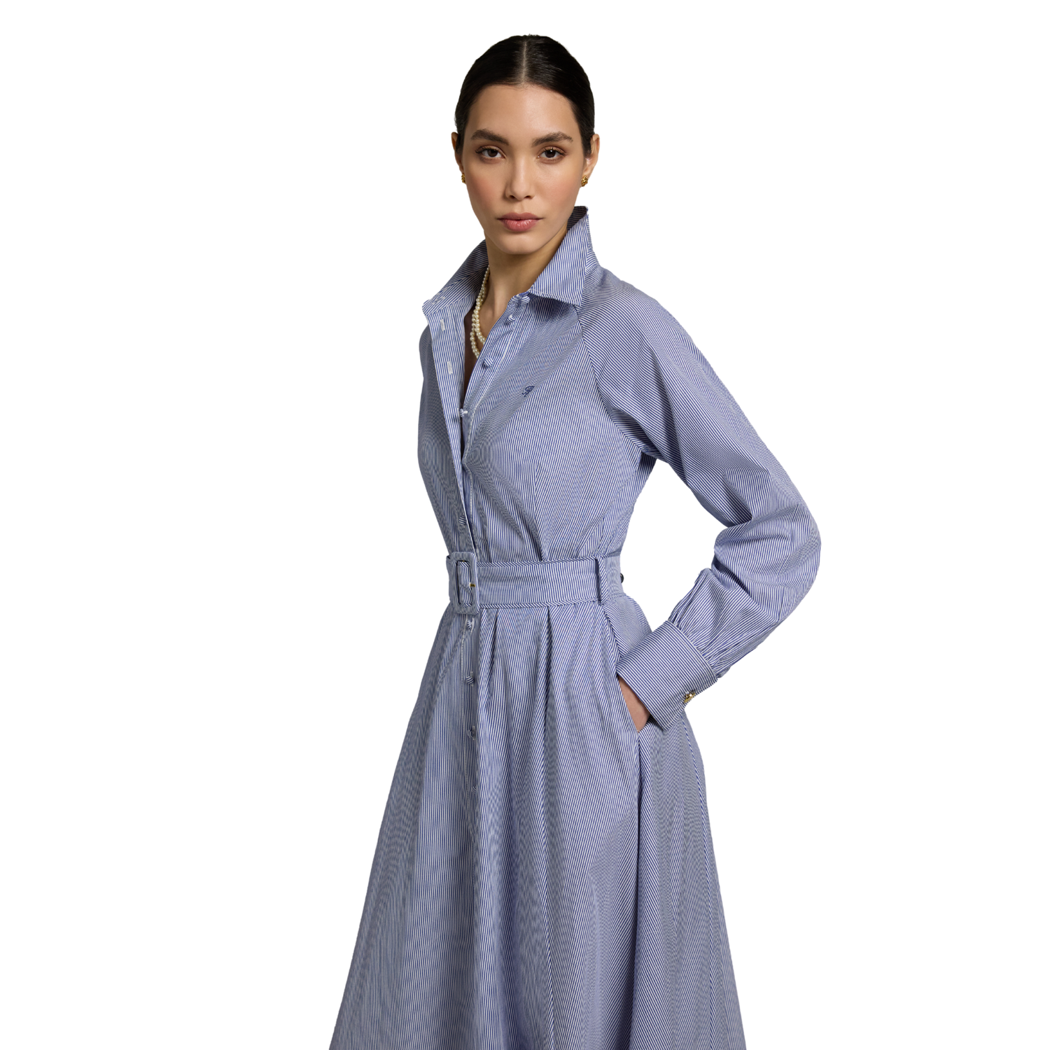 Aimee Dress Blue Stripe