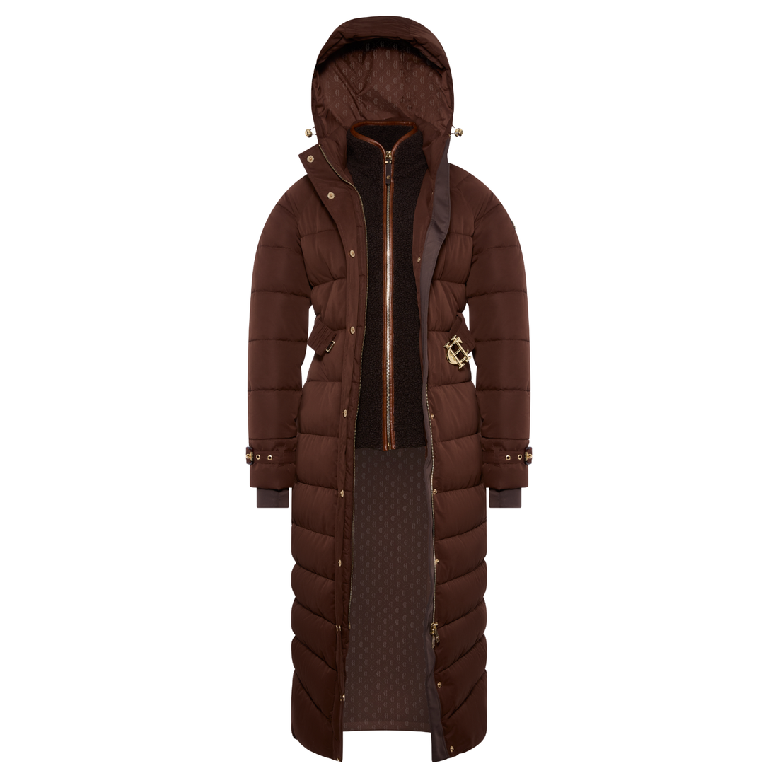 Arosa Luxe Longline Coat Walnut