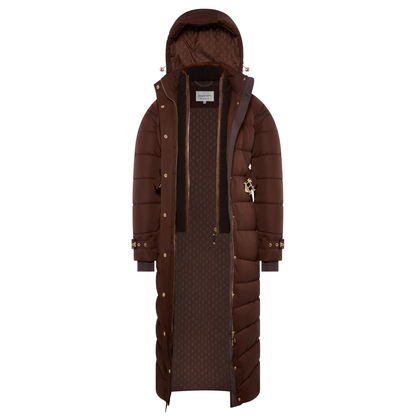 Arosa Luxe Longline Coat Walnut