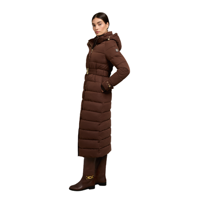 Arosa Luxe Longline Coat Walnut