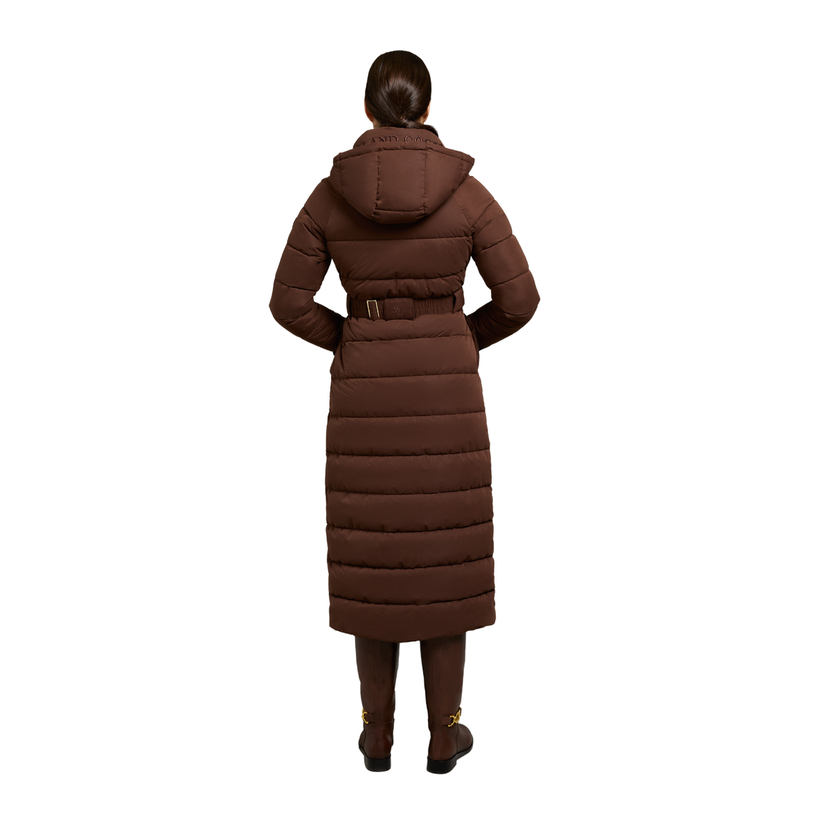 Arosa Luxe Longline Coat Walnut
