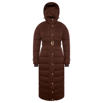 Arosa Luxe Longline Coat Walnut