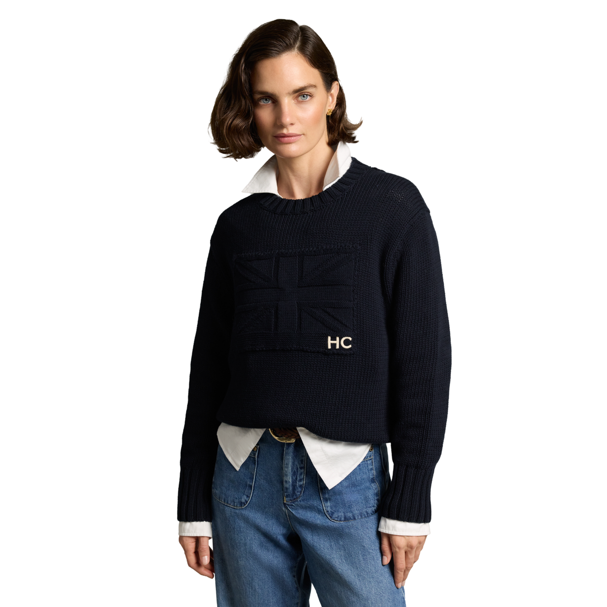Bampton Crew Neck Knit Ink Navy