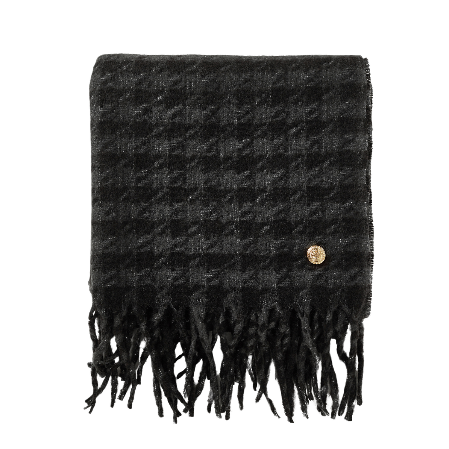Chelsea Scarf Grey Houndstooth