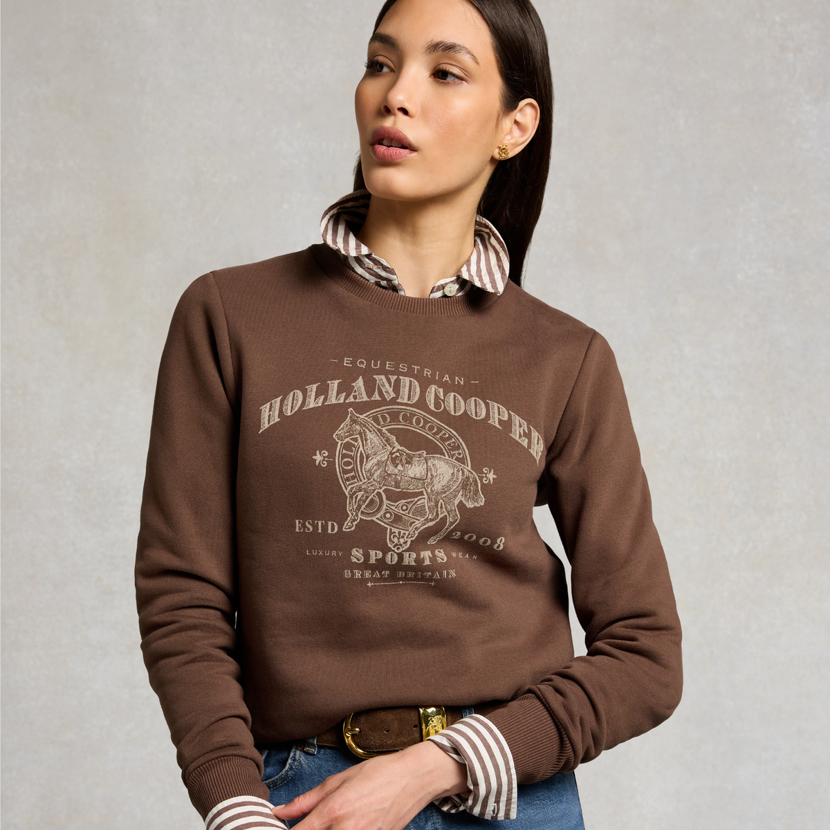 Essential Crew Neck Sweat Chestnut