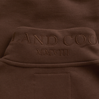 Essential Relaxed Quarter Zip Sweat Walnut
