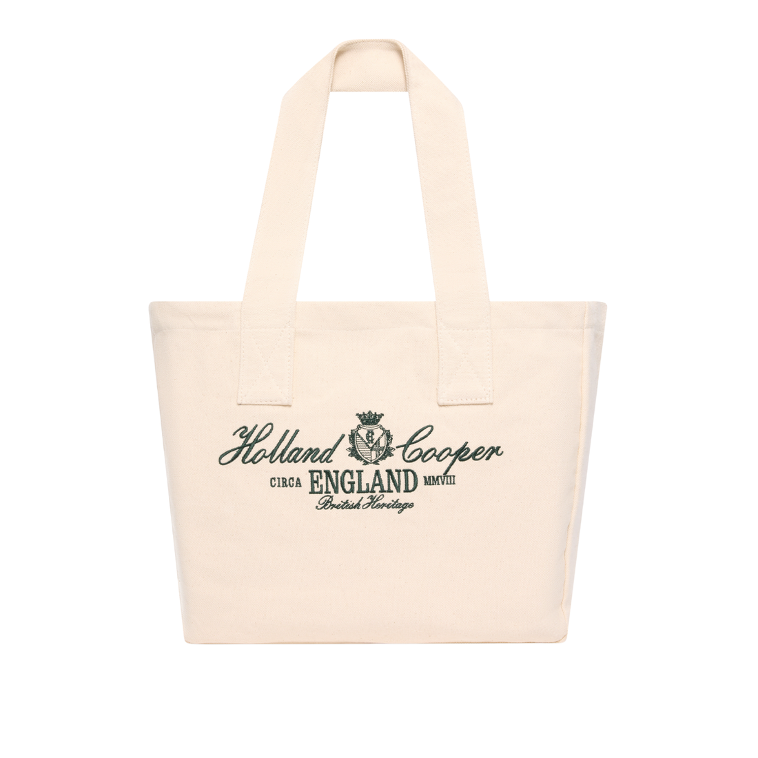 Essential Tote Bag Ecru Racing Green