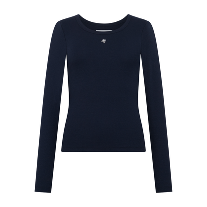 Rebecca Long Sleeve Top Ink Navy