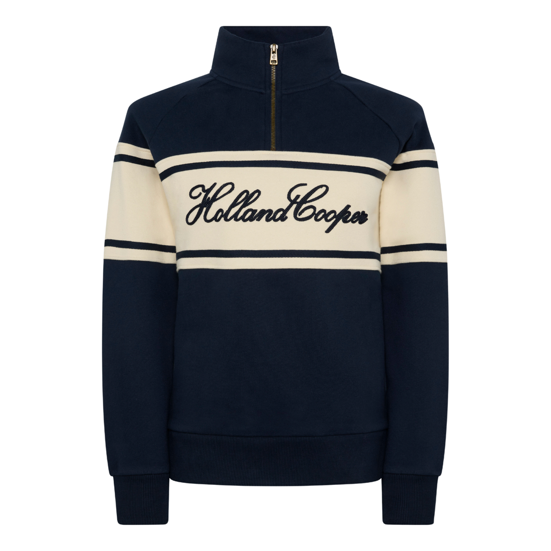 Signature Quarter Zip Sweat Ink Navy