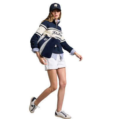 Signature Quarter Zip Sweat Ink Navy