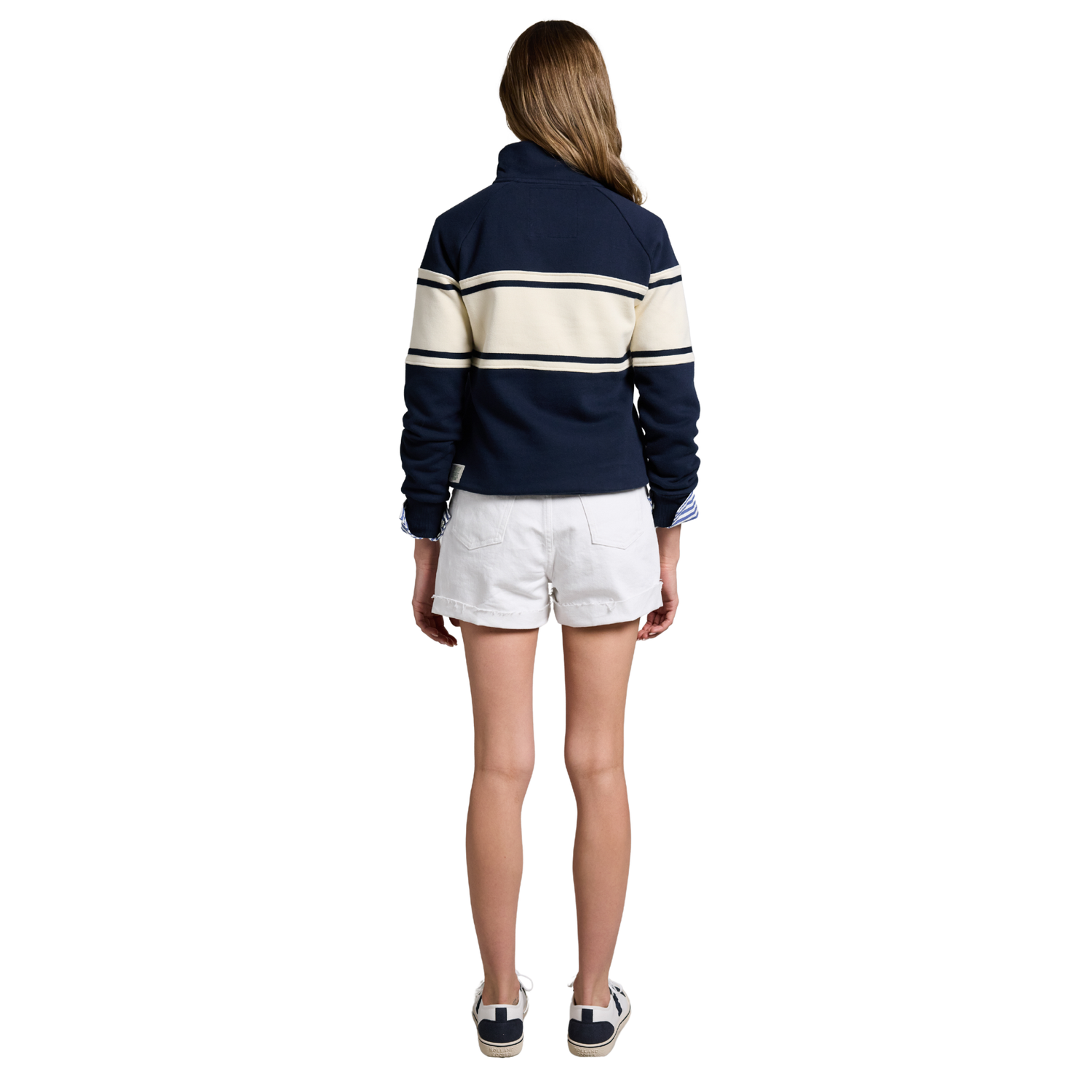 Signature Quarter Zip Sweat Ink Navy